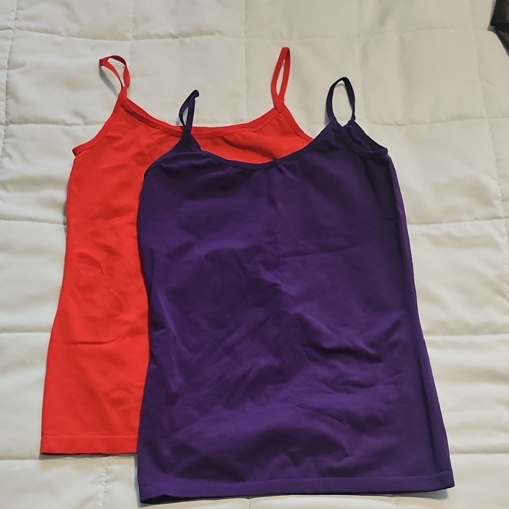 Worthington Vibrant Red and Deep Purple Camisoles